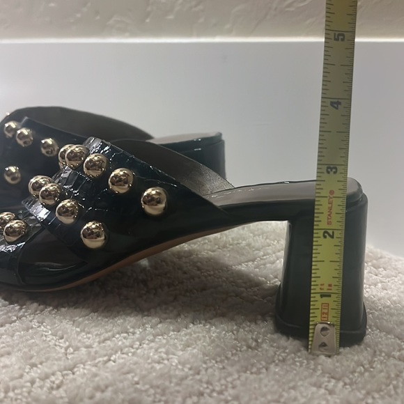 NWT - Forest Green and Gold Dot Sandals - Picture 3 of 5